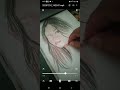 Riil sketsa wajah dengan efek bayangan dan blending serta pencahayaan