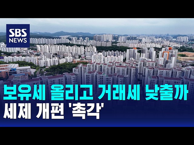 보유세 올리고 거래세 낮출까..세제 개편 '촉각' / SBS 모닝와이드 1부