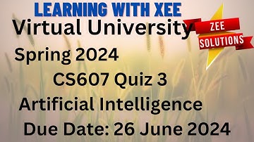 CS402 Theory of Automata Quiz 3 Spring 2024 Virtual University of Pakistan