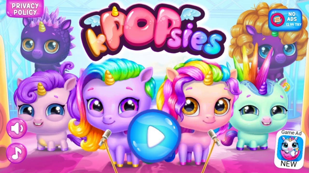 KPOPSIES Tekboynuz Pony At İdoller | Çizgi Film Oyun | KPOPSIES Unicorn Idols | Cartoon Game #34