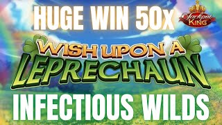 £ HUGE WIN £ on Wish upon a Leprechaun slot machine | INFECTIOUS WILDS by SlotKing 781 views 2 years ago 1 minute, 21 seconds