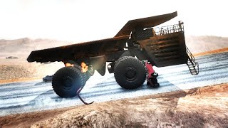 BeamNG Drive - BELAZ vs Road Rage