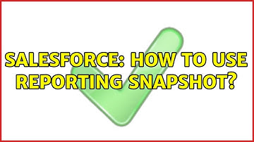Salesforce: How to use reporting snapshot?