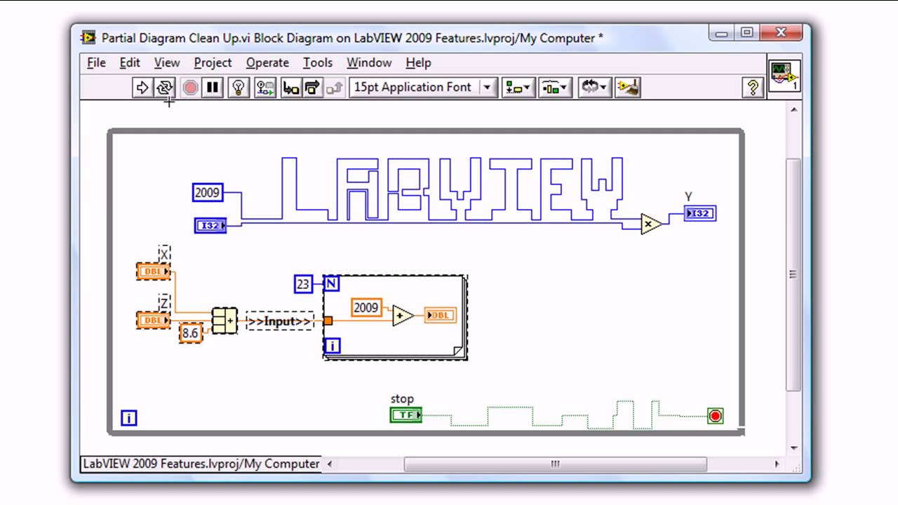 NI LabVIEW 2009 Block Diagram Clean Up - YouTube