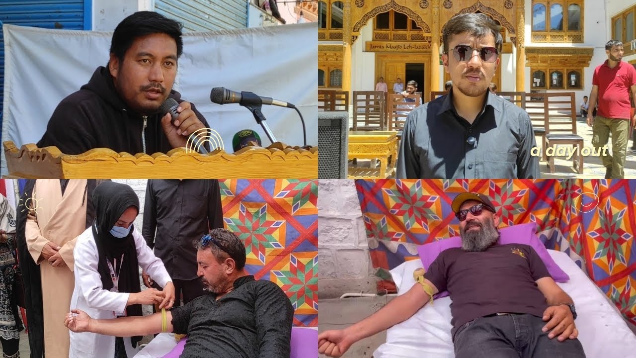 Mega Blood Donation Camp Held on Ashura by Alamdar Health Service with Health Department Leh