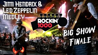 1000 musicians cover Jimi Hendrix &amp; Led Zeppelin - Rockin&#39;1000 Show Finale Frankfurt 2019