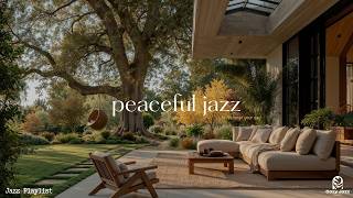 Soft Autumn Jazz & Nature Porch Sounds | Peaceful Courtyard Ambience To Recharge Your Day screenshot 5