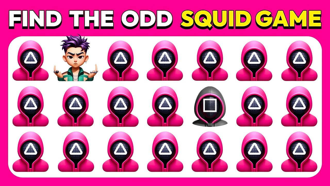Find the ODD One Out - Squid Game 3 🐙🦑🎮 | Easy, Medium, Hard