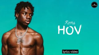 Rema - HOV (Lyricsvideo)