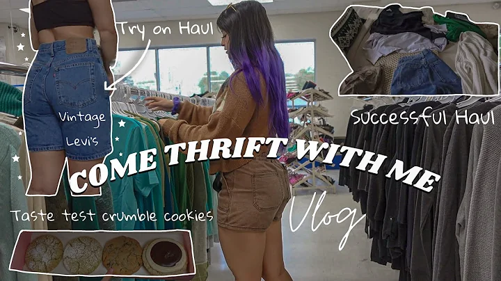 Come thrifting with me (shopping, food, try on hau...