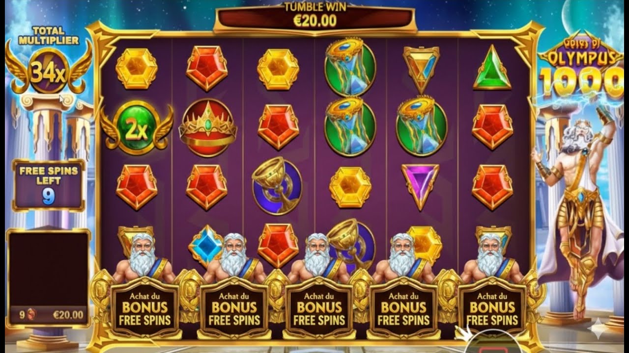 Gate of Olympus 1000 : Achat du Bonus Free Spins ... ça monte ou ça descend !