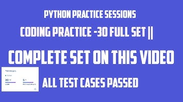 coding practice-30 complete set | ccbp python series #python #problemsolving Next  #2023