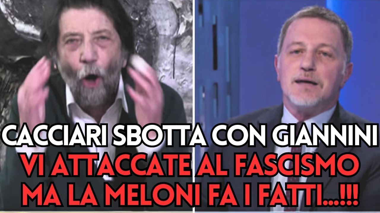 Cacciari Esplode in Diretta contro Giannini lo Umilia e lo Costringe alla Figuraccia