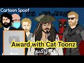 Silver award with cat toonz