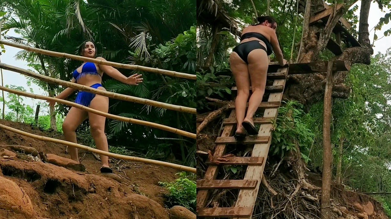 🔴-saltando a la posa des de él trampolín esmeralda y aniita fueron las primeras