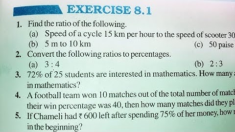 CBSE CLASS 8 MATH EXERCISE 8.1 NCERT SOLUTIONS IN HINDI || CHAPTER 8 COMPARING QUANTITIES