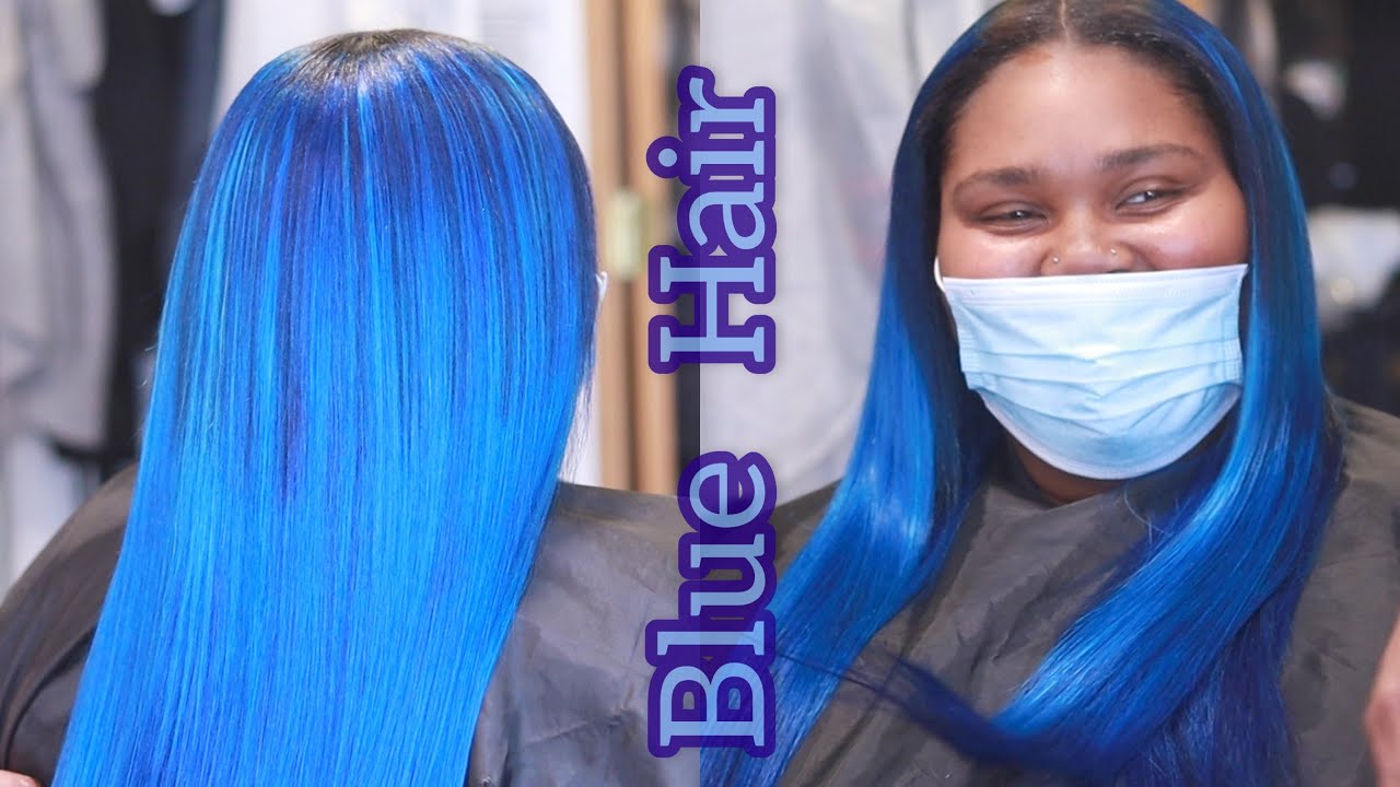 1. Dark blue sew in hair extensions - wide 7