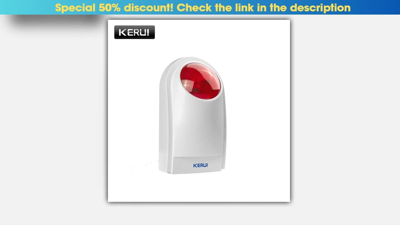 KERUI J008 110dB Indoor Outdoor Wireless Flashing Siren Strobe Light Sensor For Home Garge Alarm