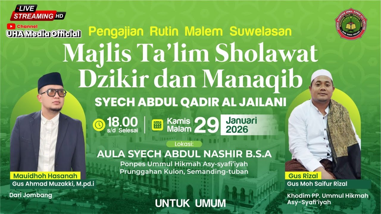 LIVE 🔴 MAJELIS RUTIN MALEM SUWELASAN II PP. UMMUL HIKMAH ASSYAFI'IYAH