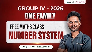 TNPSC GROUP IV 2026 I FREE MATHS CLASS I NUMBER SYSTEM | SUBBARAJA