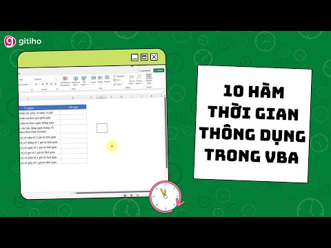 10 hàm thời gian thông dụng trong VBA và cách dùng chi tiết