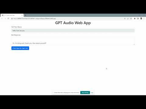 Audio gpt web application