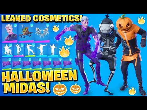 All New Leaked Fortnitemares Skins Halloween Midas Fishskull Headlock Ravina Baba Yaga Goodnight Fortnite