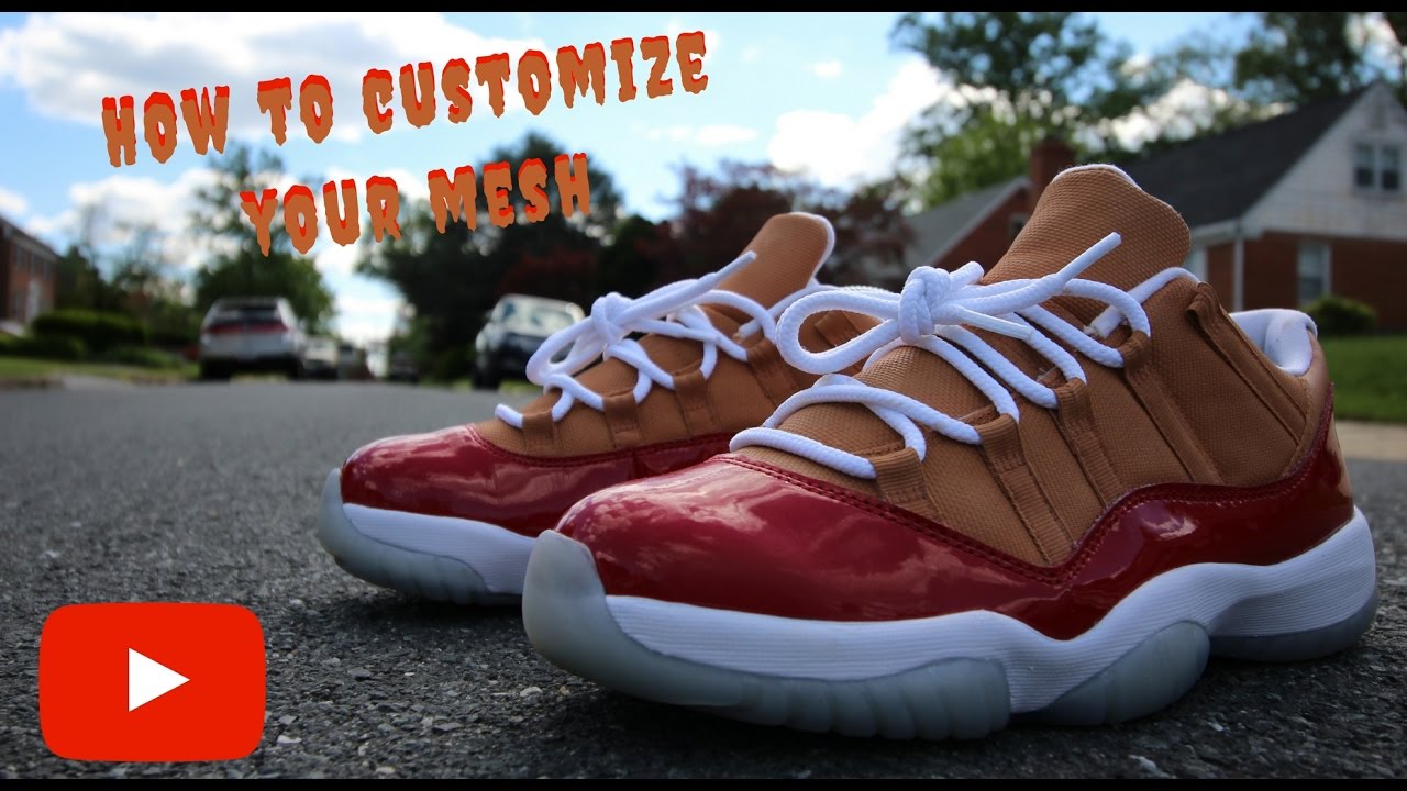 red custom jordan 11