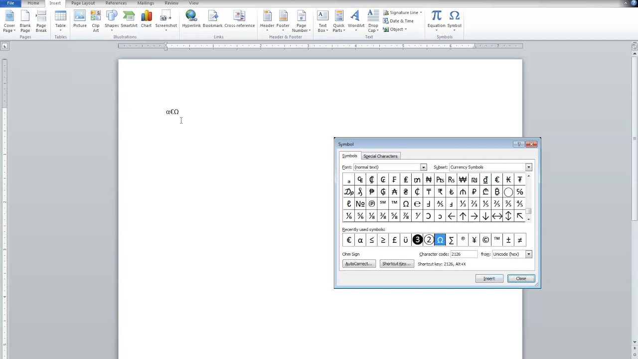 how to insert summation symbol in word