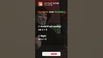 iOS/Swift TipTalk | Tip-1 |  Constants over Variables