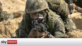 South Korea and US run first joint military drills for five years