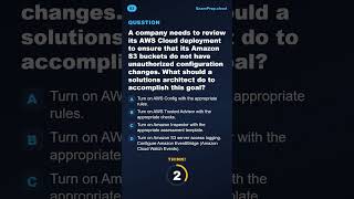A company needs to review its AWS Cloud deployment to ensure that its... | AWS SAA-C03 #Shorts