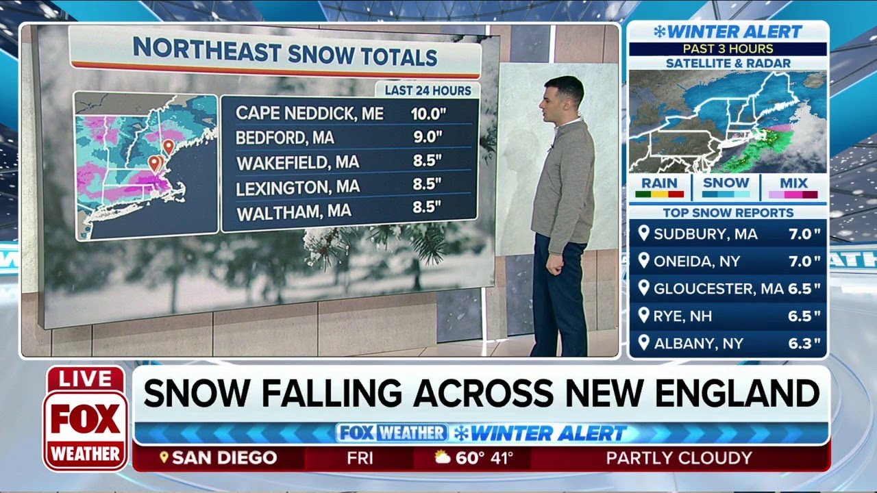 Major Winter Storm Hits Parts Of New England With 8-12 inches Of Snow