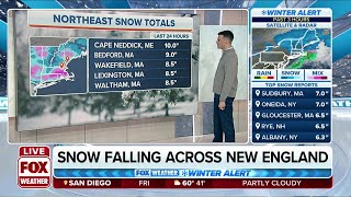 Major Winter Storm Hits Parts Of New England With 8-12 inches Of Snow