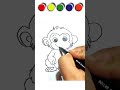 How to draw a monkey 🐒 #viral #drawing #beginnerart