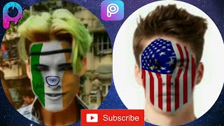 PicsArt | flag painted on face tutorial screenshot 2