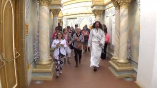 The Holy Land Experience  Helper Lamb and 'Jesus' walking