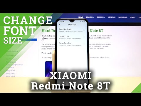 Changing the Font Size in XIAOMI Redmi Note 8T