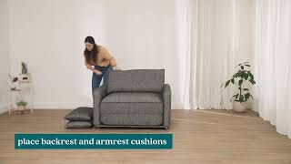 How to assemble your Koala Cushy Sofa Bed - Luxe Edition (Single)