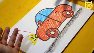 How to draw a yogurt, a crane, a car / Learning Russian Alphabet