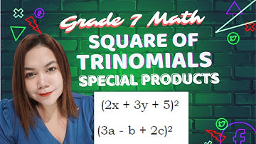 SQUARE OF TRINOMIALS | SPECIAL PRODUCTS