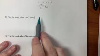 Trig - Midterm Review #13-18