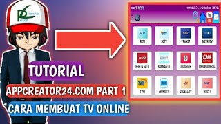 Tutorial appcreator24.com part 1 cara membuat tv online screenshot 4