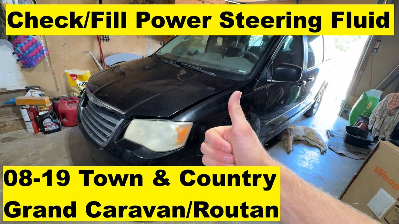 Проверка и долив жидкости гидроусилителя руля для автомобилей Chrysler Town and Country и Dodge G...