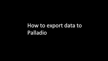 How to export data to Palladio