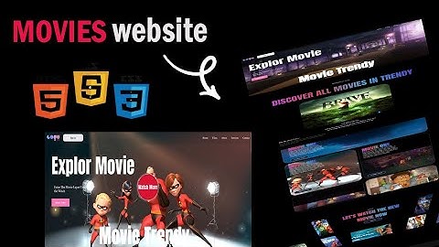 Landing Page Website using Html css javascript (movies website) part - 1-