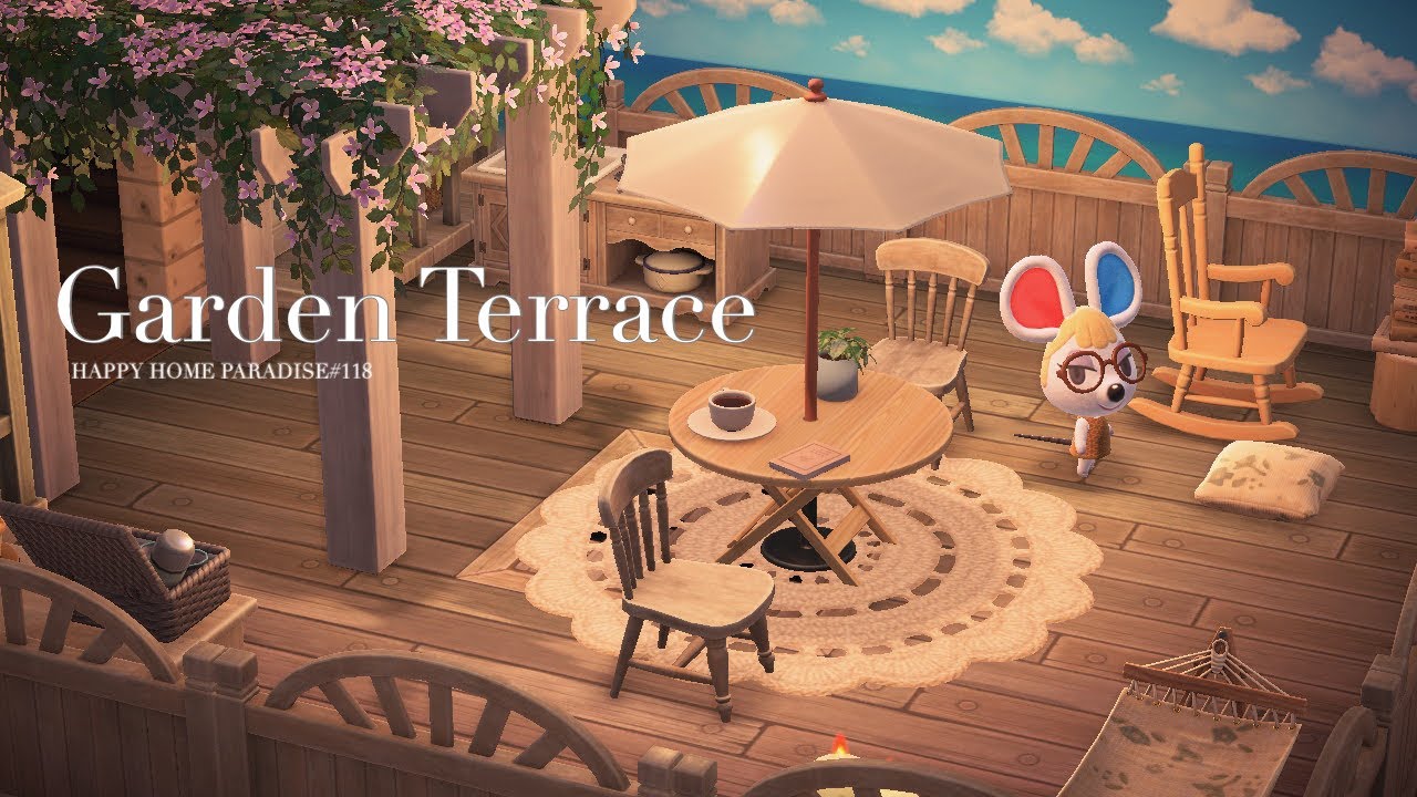 【あつ森】リカの別荘〜お気に入りのガーデンテラス〜|ハッピーホームパラダイス＃１１８【ハピパラ】