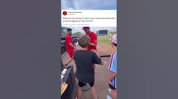 Trea Turner tekende de verwijzing van deze jongen 🤣