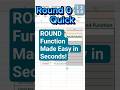Excel Tips: ROUND Function Made Easy in Seconds! @DataNext-01 #ExcelTips #roundfunction #shorts