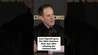 Curt Cignetti gave the 2024 Hoosiers their due after national championship win #iufb #hoosiers